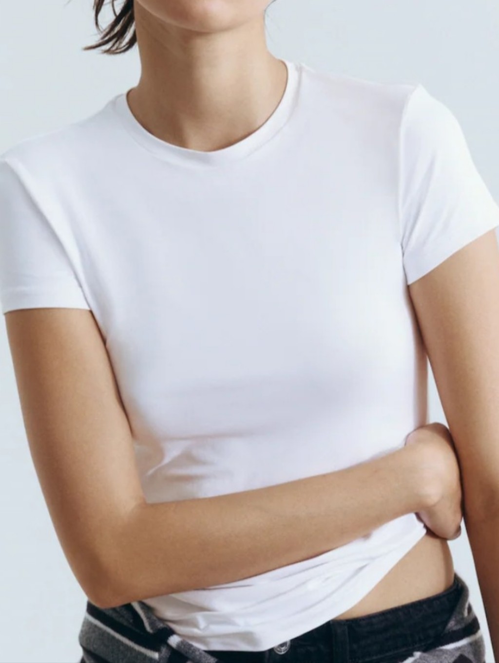 H&M Basic Women's Classic White Crewneck Tee. Nwt. Size Large.